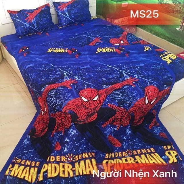 TRỌN BỘ 5 MÓN CHĂN GA GỐI VỎ ÔM - MẪU SIÊU NHÂN NHỆN