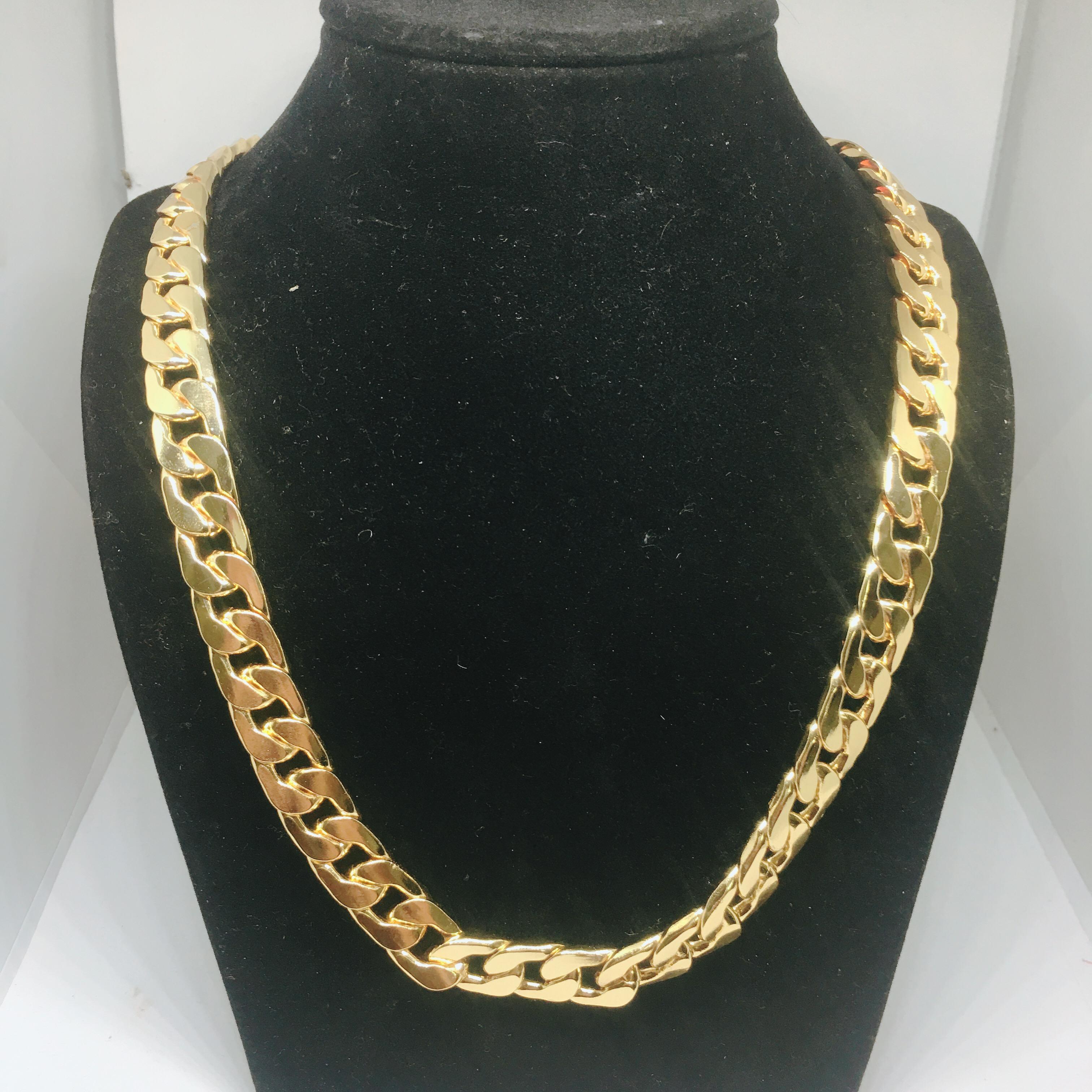 Vòng cổ HipHop Style siêu bền không rỉ Mạ Vàng 18k siêu to, Vòng Cổ Nam Phong Cách, Dây chuyền nam bạc Thái phong cách MS001  Bảo Tín ( Màu Vàng)