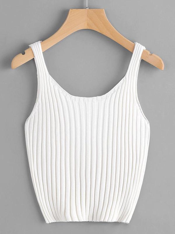 Áo thun ba lỗ body gân croptop