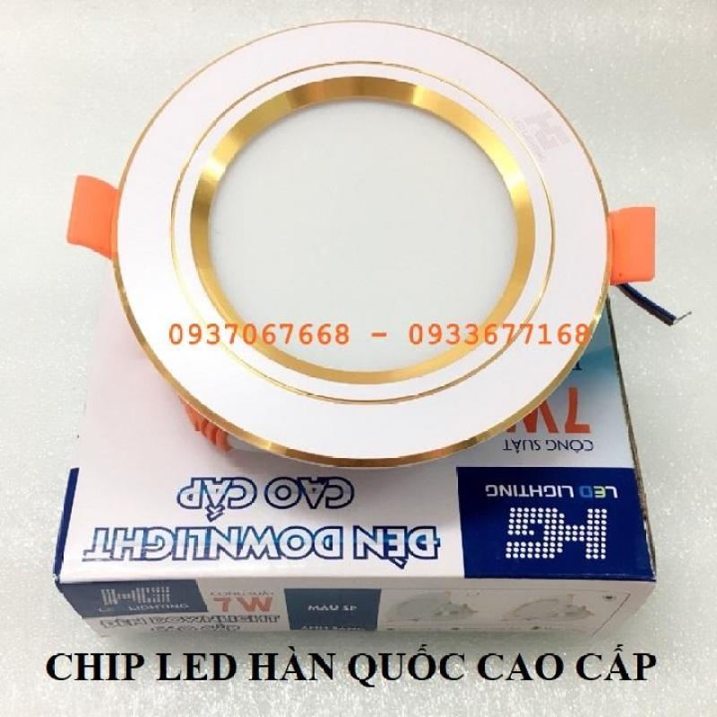 COMBO 10 ĐÈN LED ÂM TRẦN 7W VIỀN VÀNG 3 CHẾ ĐỘ SIÊU BỀN