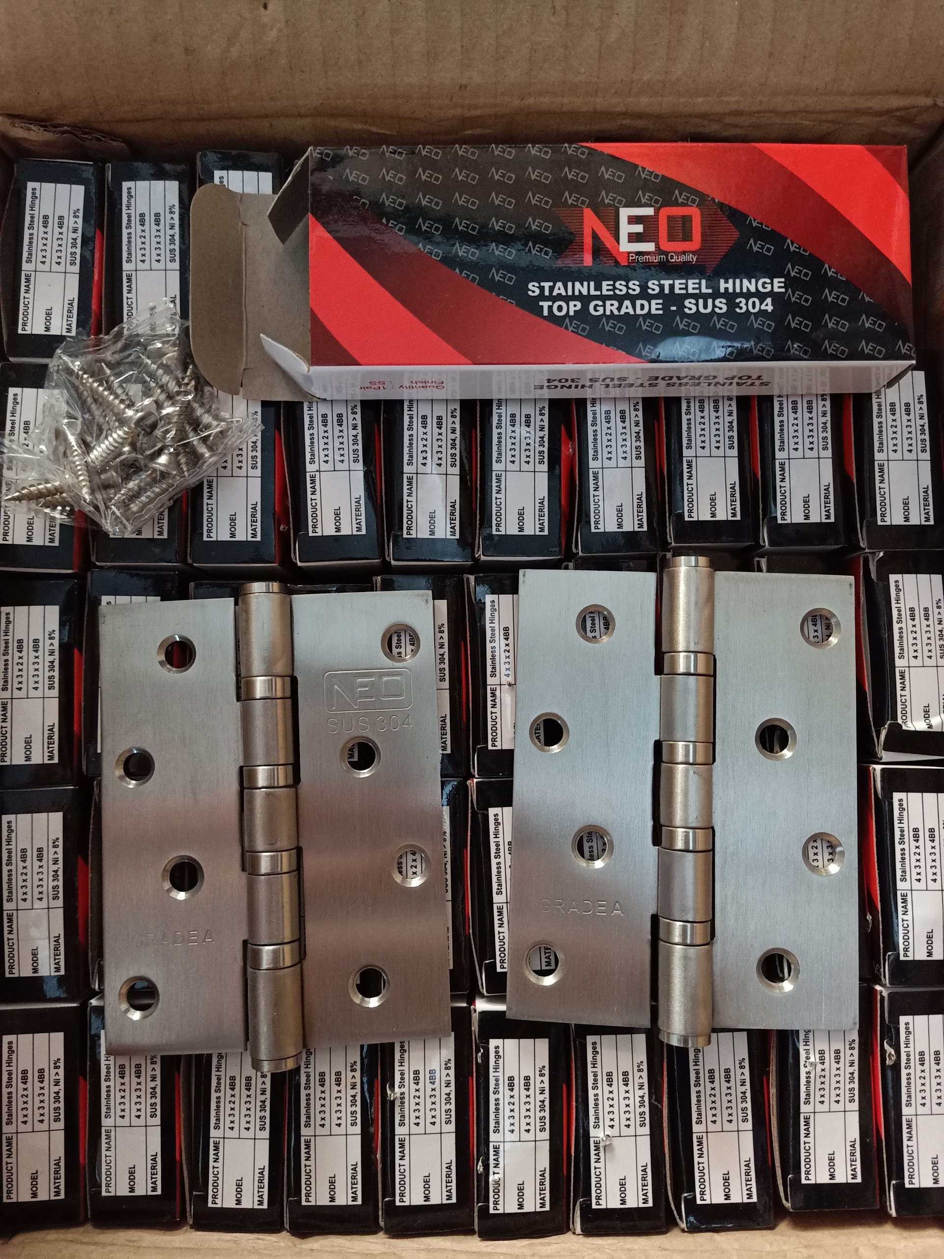 [HCM]Bản lề inox NEO 2501 4x3x2 (SUS 304) (Cặp)