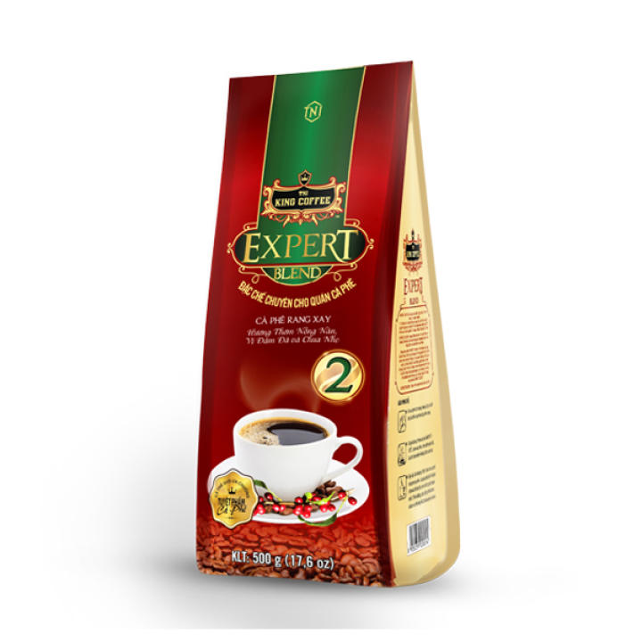 Cà Phê Rang Xay Expert Blend 2 KING COFFEE – Túi 500g – Sản phẩm đặc chế dành riêng cho quán café – cà phê nguyên chất Robusta & Arabica chọn lọc… – TNI KING COFFEE – top1shop