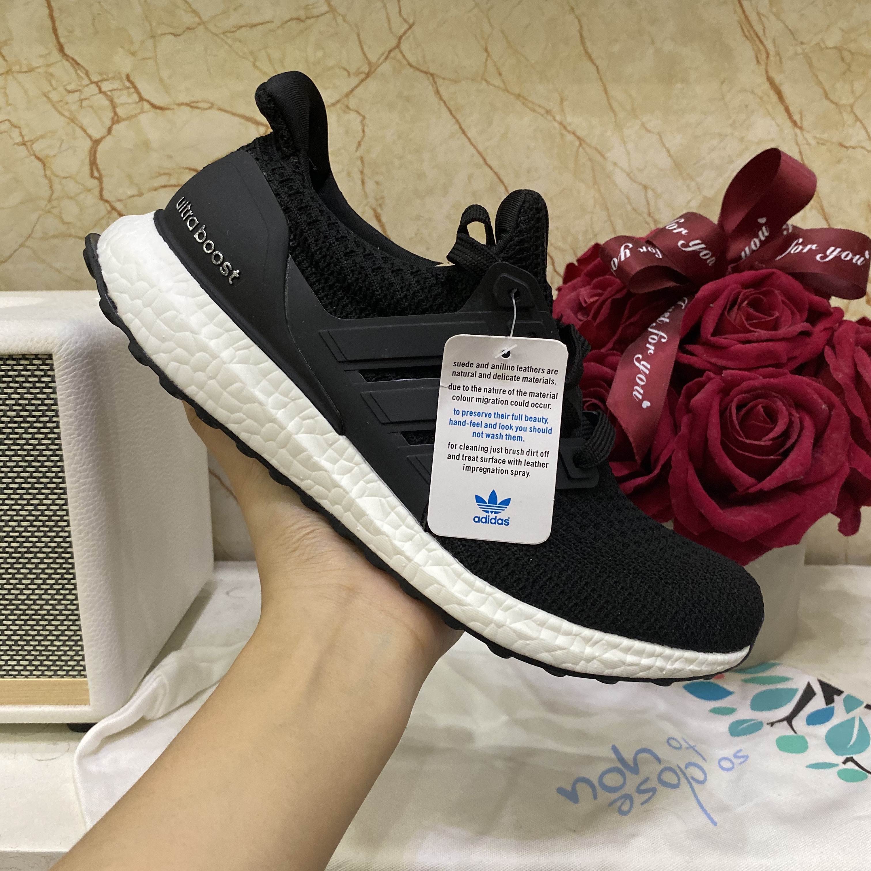 [ẢNH CHI TIẾT] GIÀY THỂ THAO SNEAKER ULTRABOOST 4.0 ĐEN TRẮNG