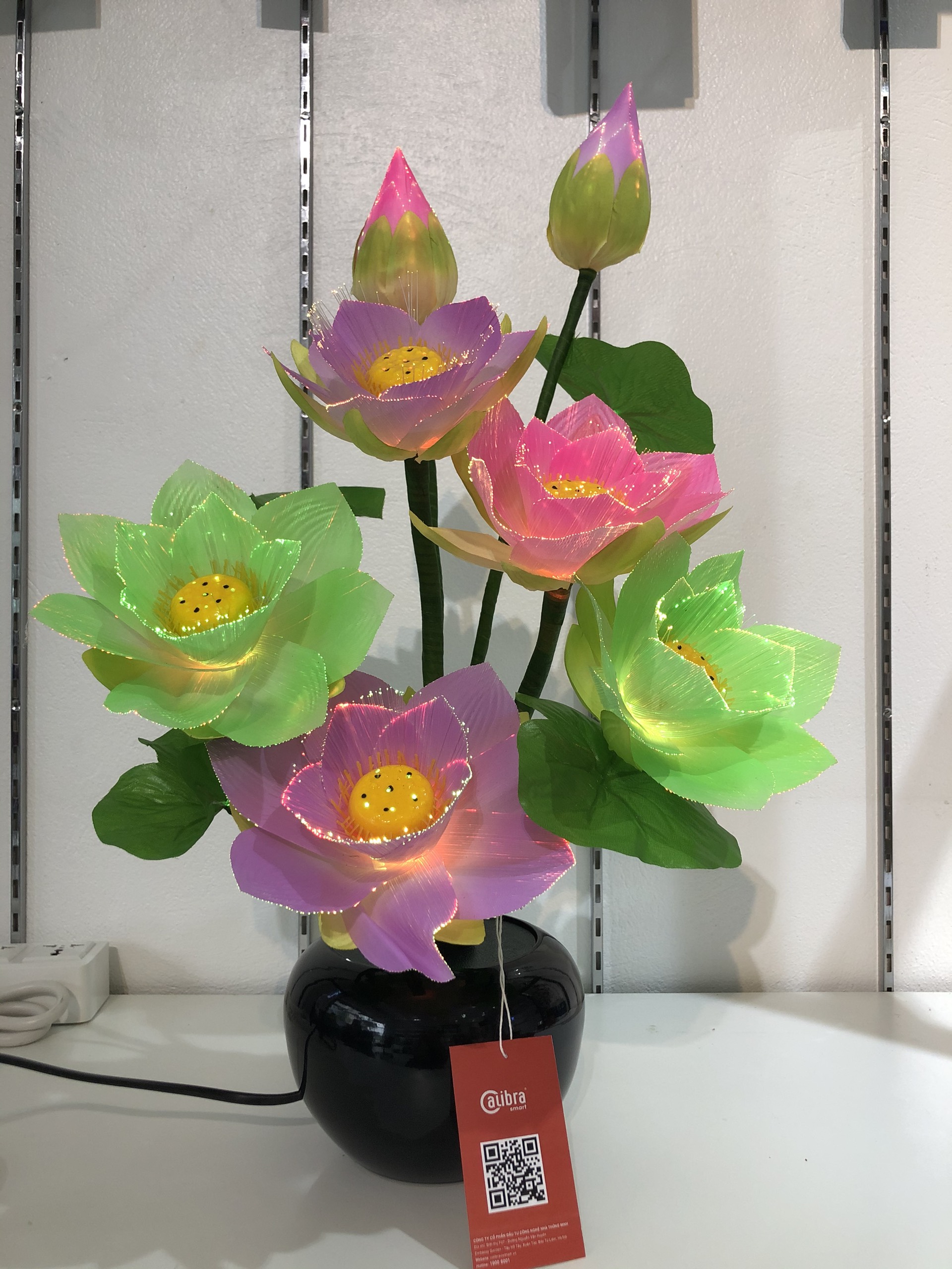 BÌNH HOA ĐÈN LED-BÌNH HOA SEN-HOA TRANG TRÍ