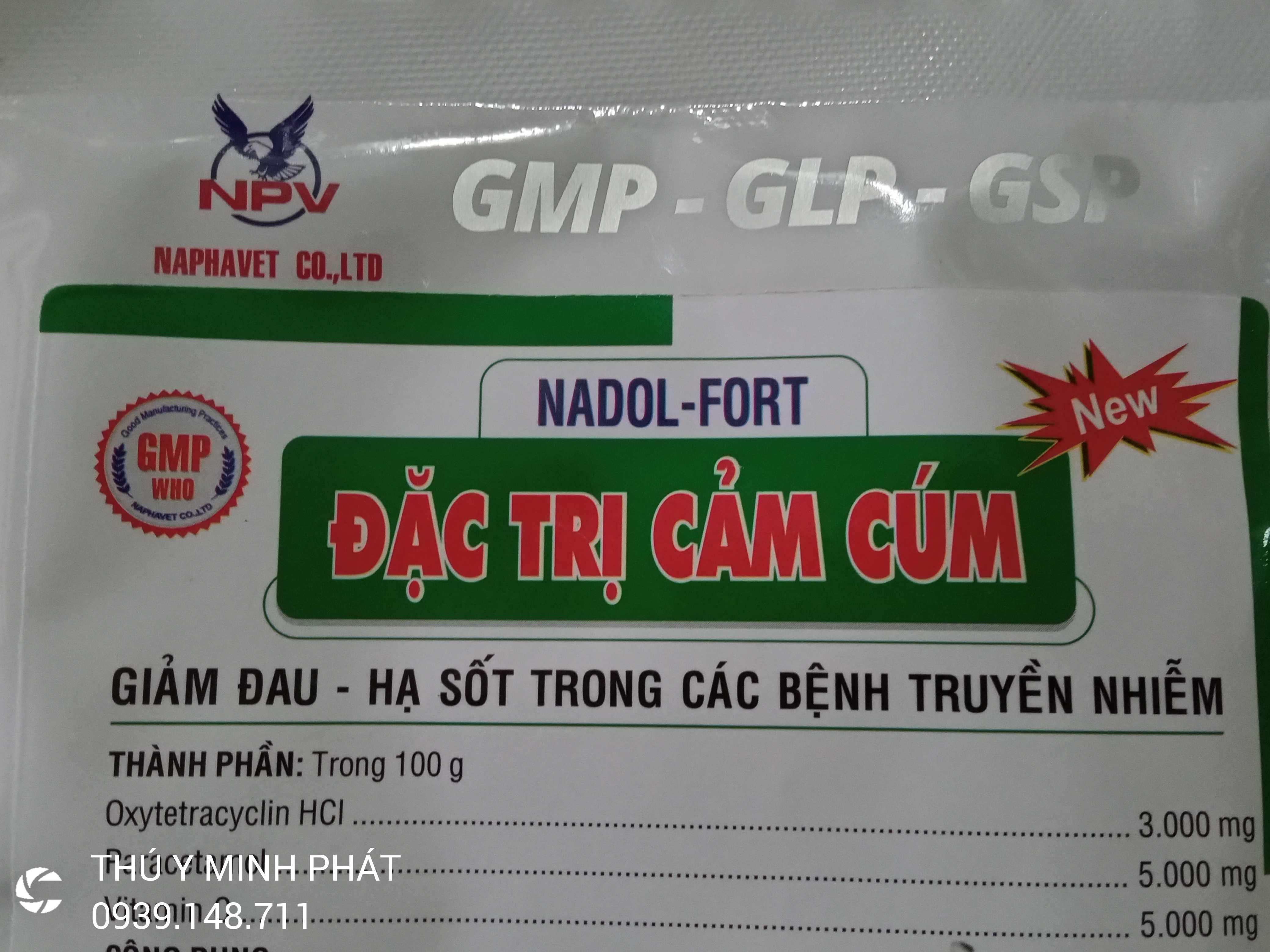 Cảm cúm , tỏi. Nadol for gói 100gr