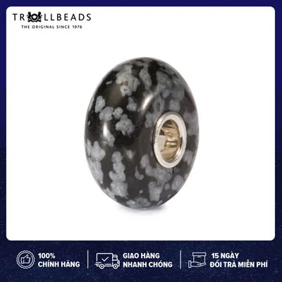 TROLLBEADS-Snowflake Obsidian TSTBE-10009