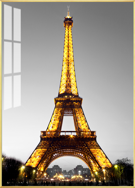 Tranh Tháp Eiffel nghệ thuật chất liệu bóng kiếng hoặc nhám kim sa BK0086
