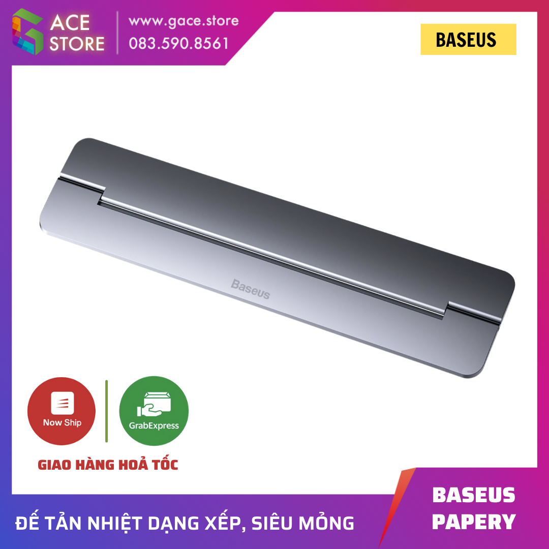 [HCM]Đế tản nhiệt siêu mỏng dùng cho Macbook/Laptop Baseus Papery Notebook Holder