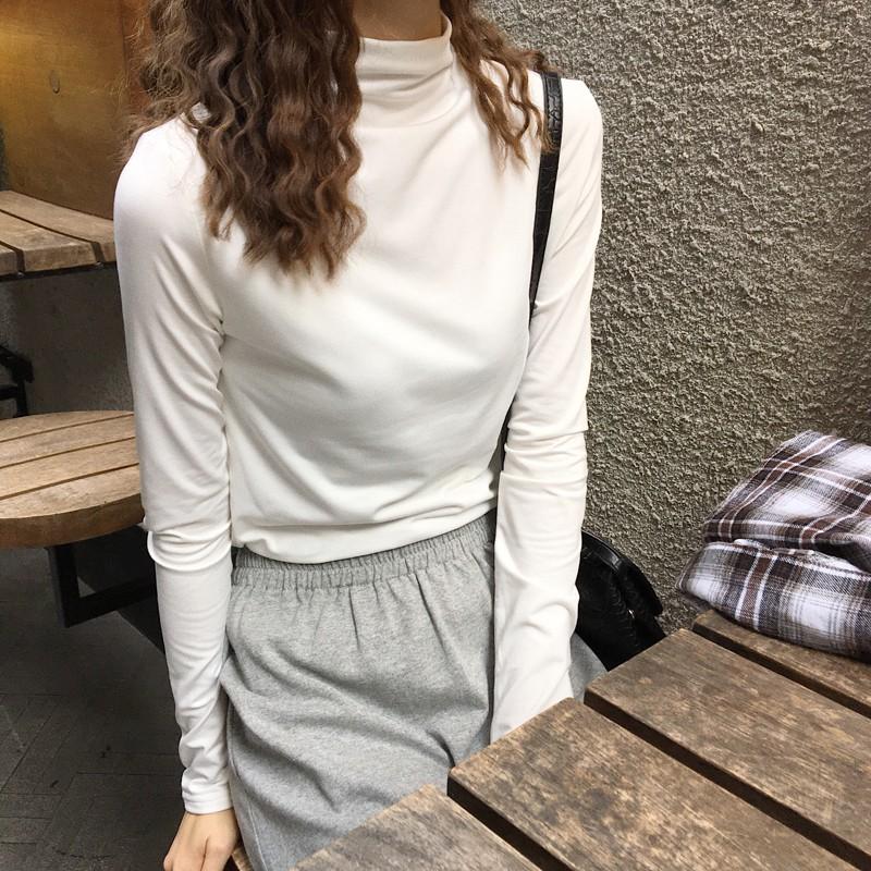 [HCM]ÁO THUN CỔ LỌ NỮ
