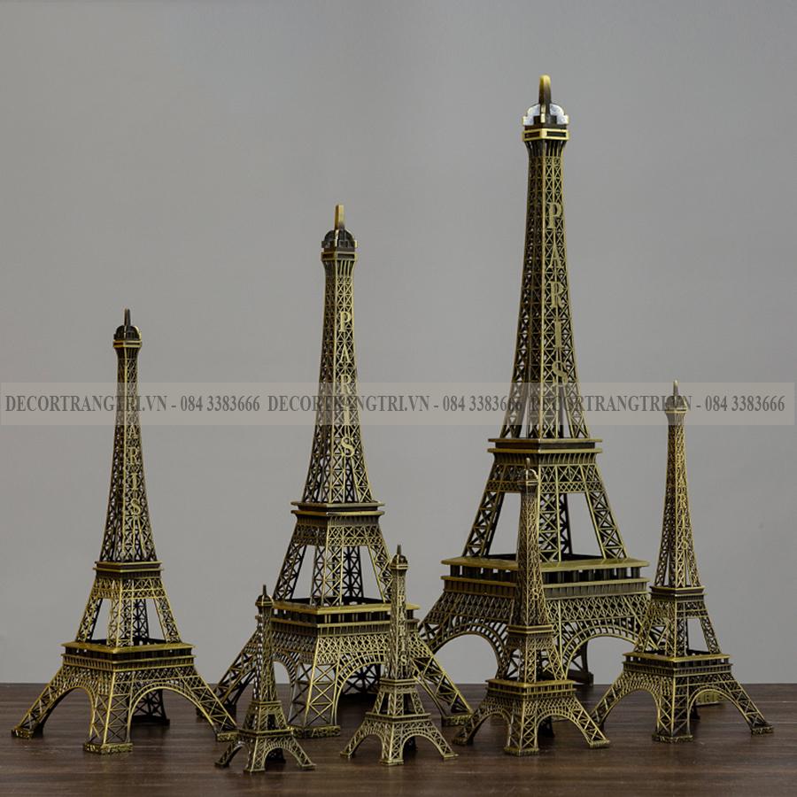 Mô hình trang trí Tháp Eiffel kim loại 32cm