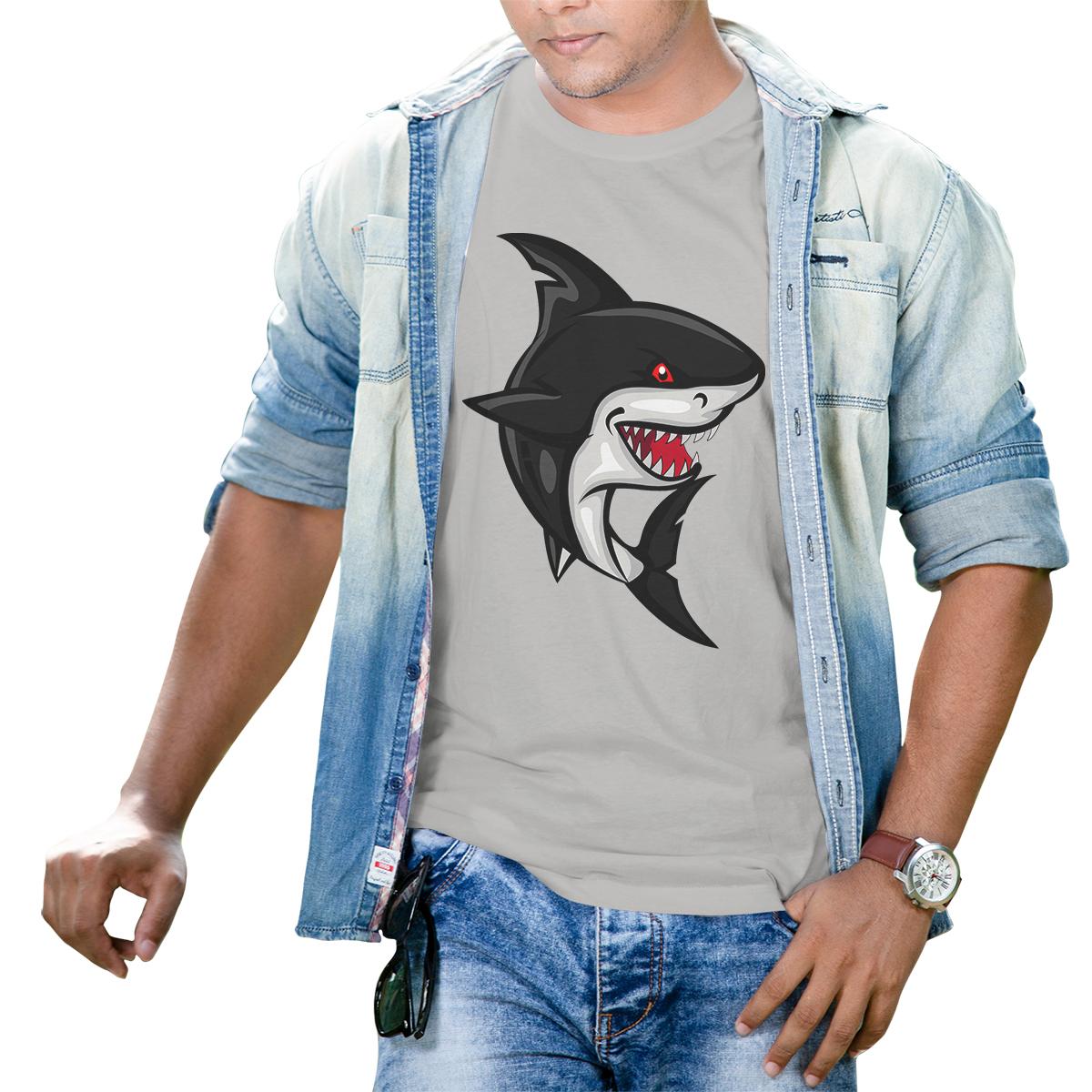 Áo thun nam in hình black shark cá mập - cotton thun phong cách cá tính - cực chất và đẹp