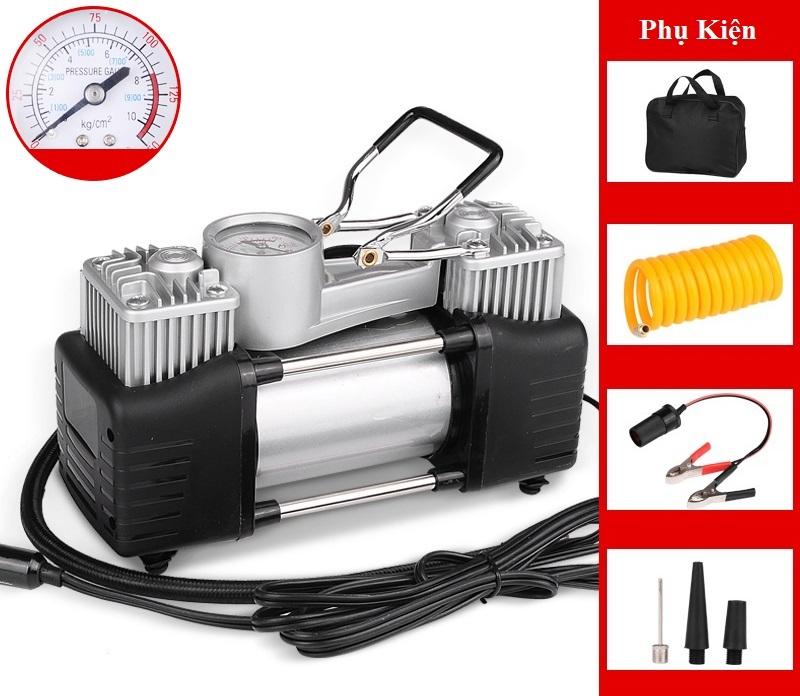 BƠM Ô TÔ 2 XI LANH ĐỒNG HỒ CƠ MÃ LỰC LỚN - Bơm Lốp Hai Piston Xylanh Dùng Cho Tất Cả Các Dòng Xe Từ 4 Đến 7 Chỗ - BƠM 2 XILANH