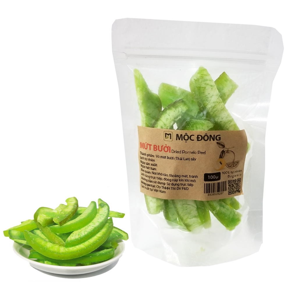 Mứt bưởi sấy dẻo túi 100gr Thái Lan thanh vị