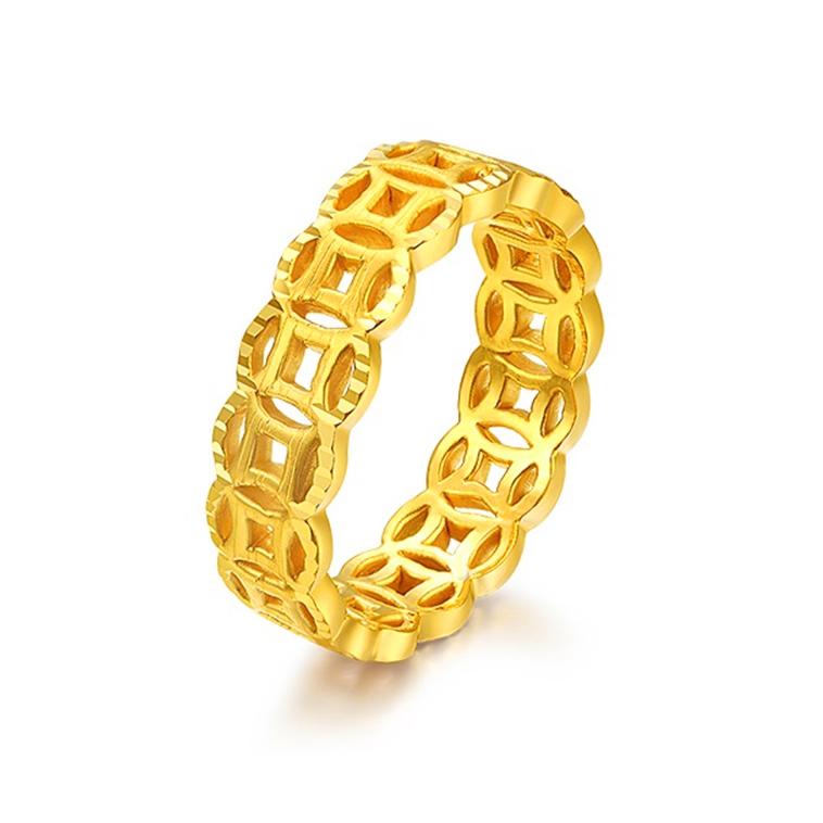 Nhẫn Kim Tiền Vàng Non 10k, Nhẫn Vía Thần Tài, Nhẫn Tài Lộc Loại Dày ( màu vàng)