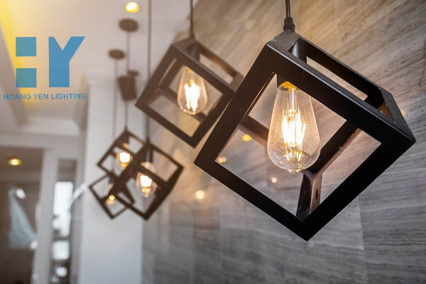 [HCM]Đèn thả: Mẫu đèn trang trí hình khối lập phương. Thiết kế sang trọng hiện đại thích hợp với nhiều không gian và phong cách nội thất.