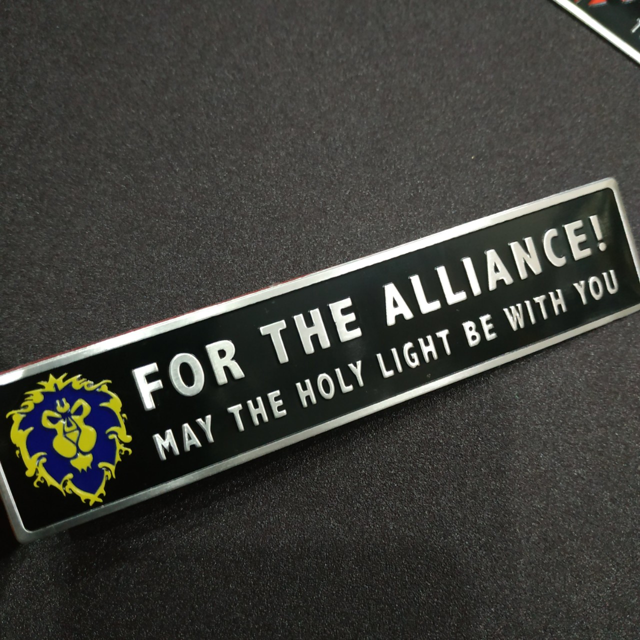 Tem nhôm dán xe Alliance nhiều kích thước