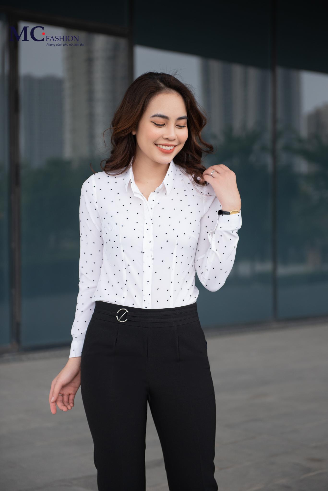 Áo sơ mi công sở  họa tiết ( A0284)