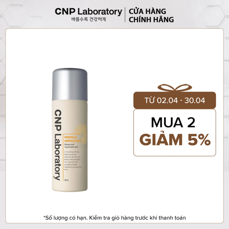 Xịt khoáng tinh chất keo ong tái tạo da CNP Laboratory Propolis Ampule Mist 50ml
