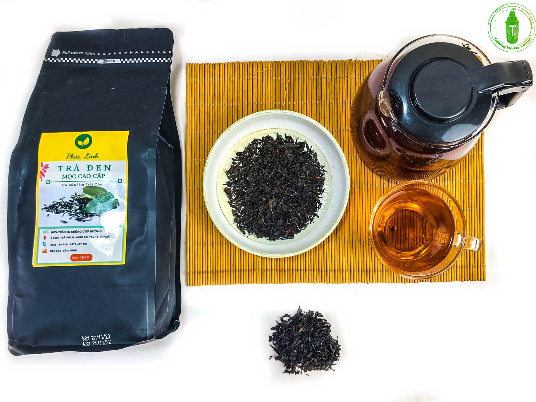 [HCM]Trà đen mộc Phúc Linh gói 500gr