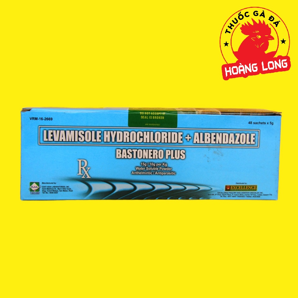 COMBO 4 GÓI BASTONERO plus - xổ giun cho gà con dưới 4 tháng