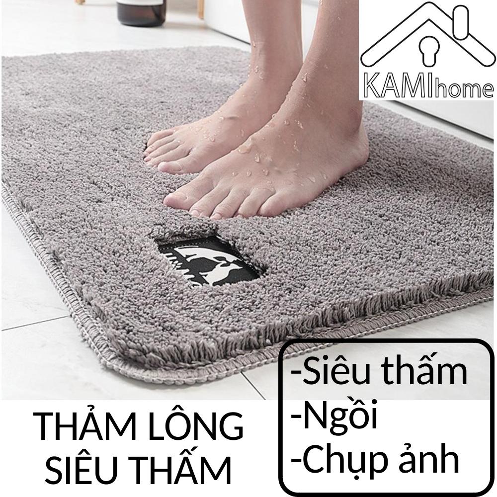 Thảm lông cừu lau chùi chân trải sàn trang trí chụp ảnh chống trơn trượt Chữ nhật 60*40cm mã 27006
