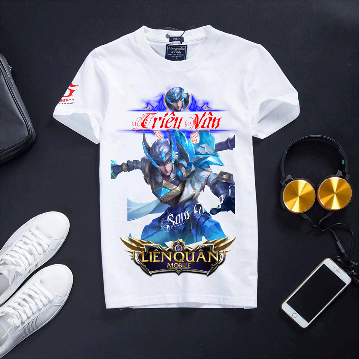 [Đủ size] Áo Liên Quân cotton màu trắng chất cực đẹp Triệu Vân Băng Thương