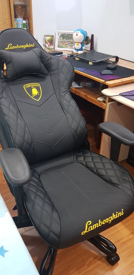 Ghế chơi game lamboghini MÀU ĐEN
