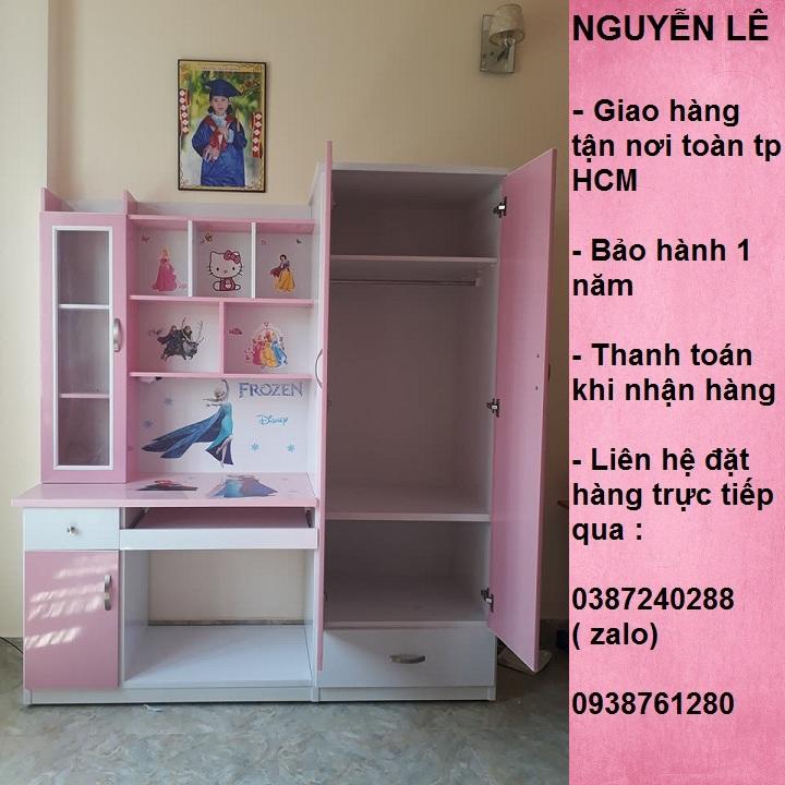 bàn học liền tủ quần áo cho bé ( giao hàng tận nơi miễn phí nội thành tp hcm )