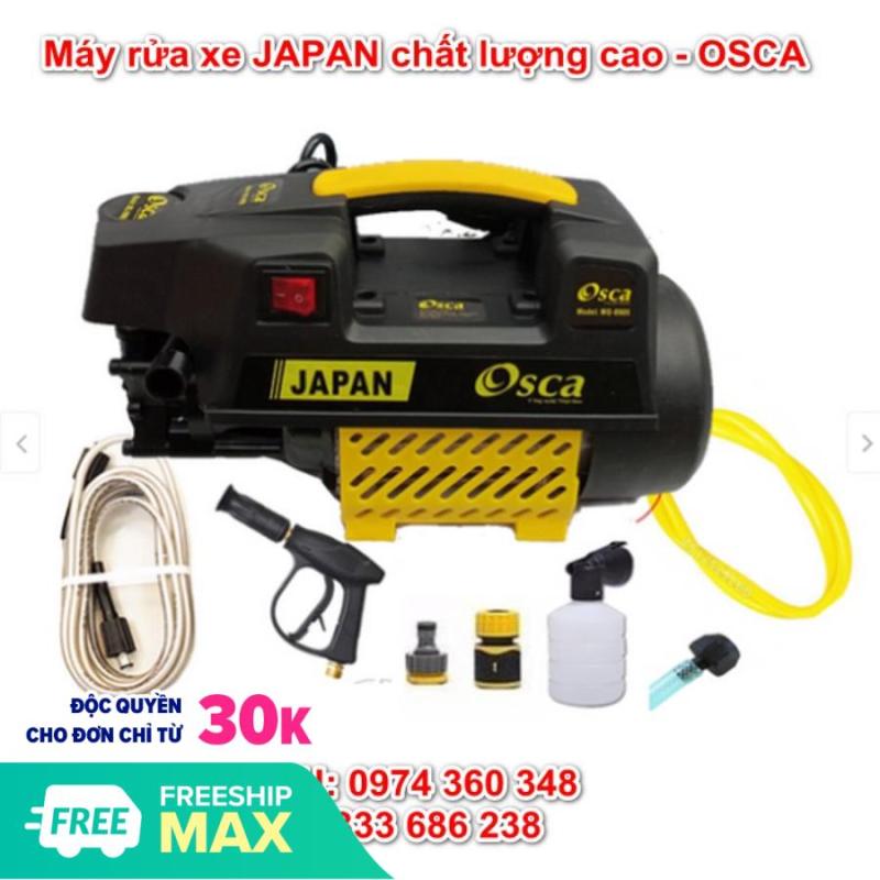 Máy rửa xe OSCA công suất mạnh 2500W - TẶNG bình xà phòng - Máy rửa xe mini 2500w, máy rửa xe cao áp
