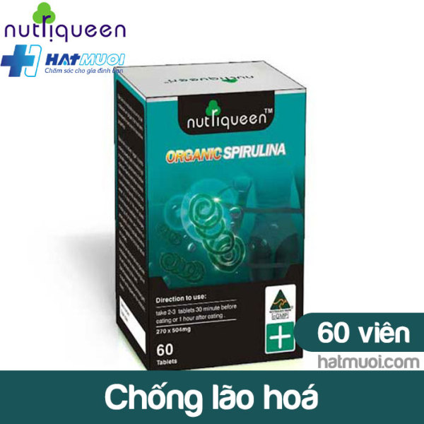 Nitriqueen Organic Spirulina – Tảo xoán Spirulina Bổ xung dưỡng chất kỳ diệu từ tảo xoán giúp chống lão hoá, tăng cường sinh lý nam giới, hỗ trợ hoạt động tim mạch. cao cấp