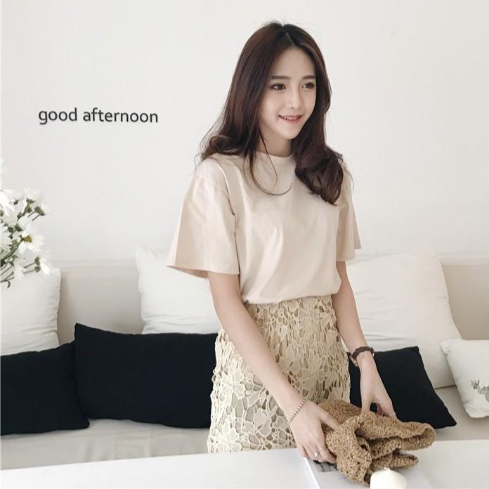 [HCM]ÁO THUN NỮ CỔ TRÒN