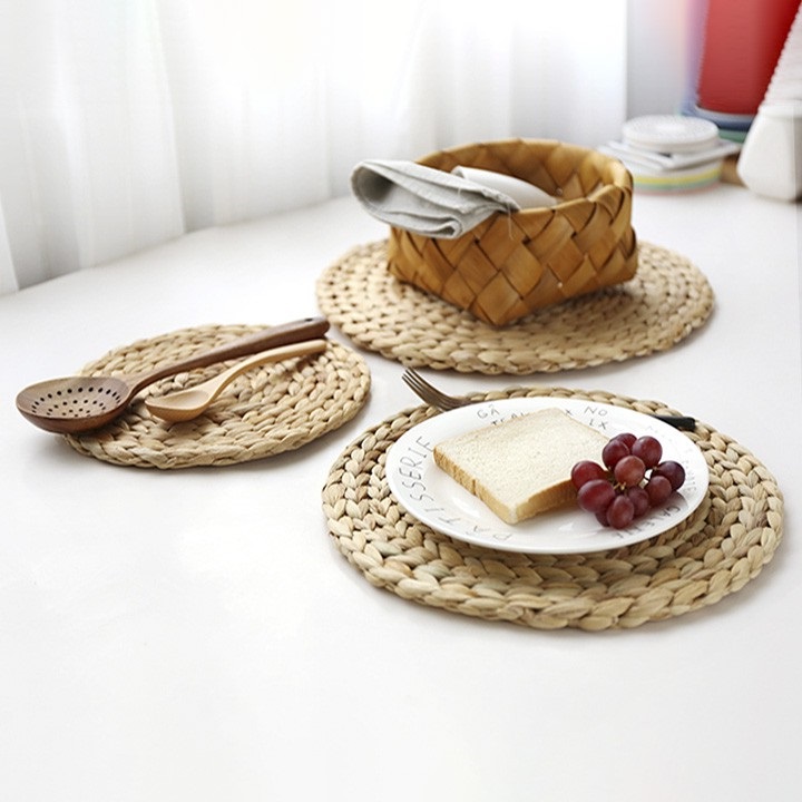 [HCM]Thảm lục bình thảm lót đế size 30cm [phụ kiện trang trí]