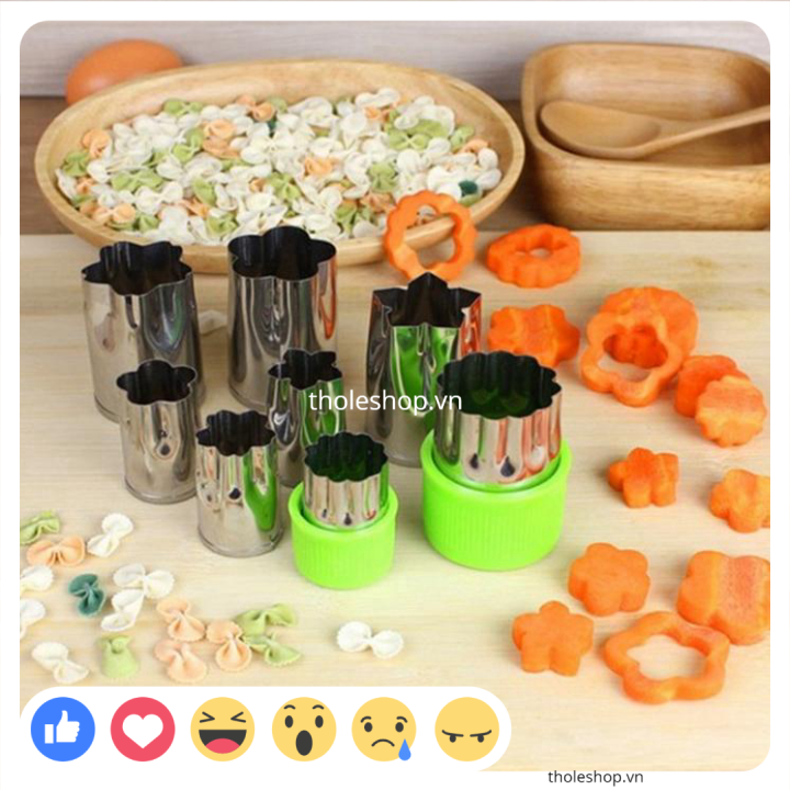 [SALE] Bộ dụng cụ cắt tỉa rau củ quả 8 món - Dụng cụ cắt tỉa hoa quả đa năng - Khuôn tạo hình rau củ quả