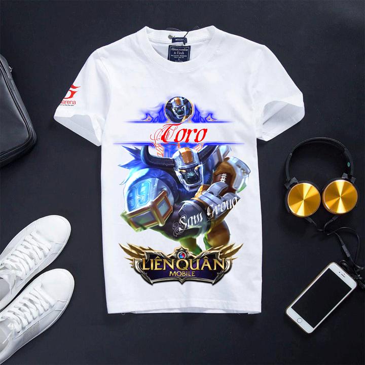 Áo Liên Quân Mobile Cổ Tròn Màu Trắng - Toro Trung Vệ