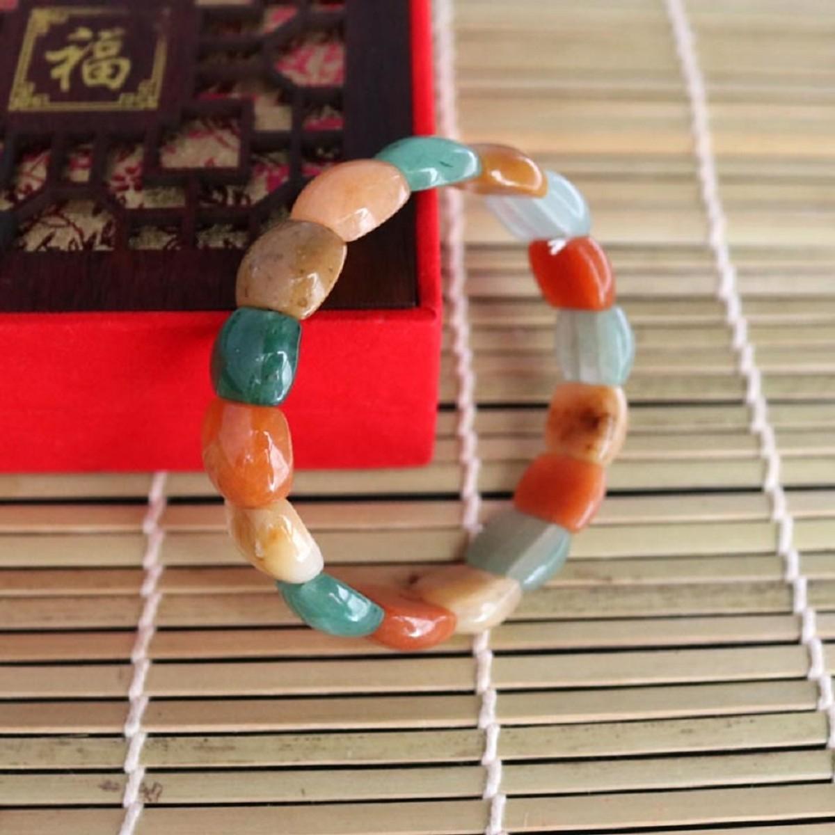 [FreeshipMAX] Vòng tay phong thủy đá đa sắc