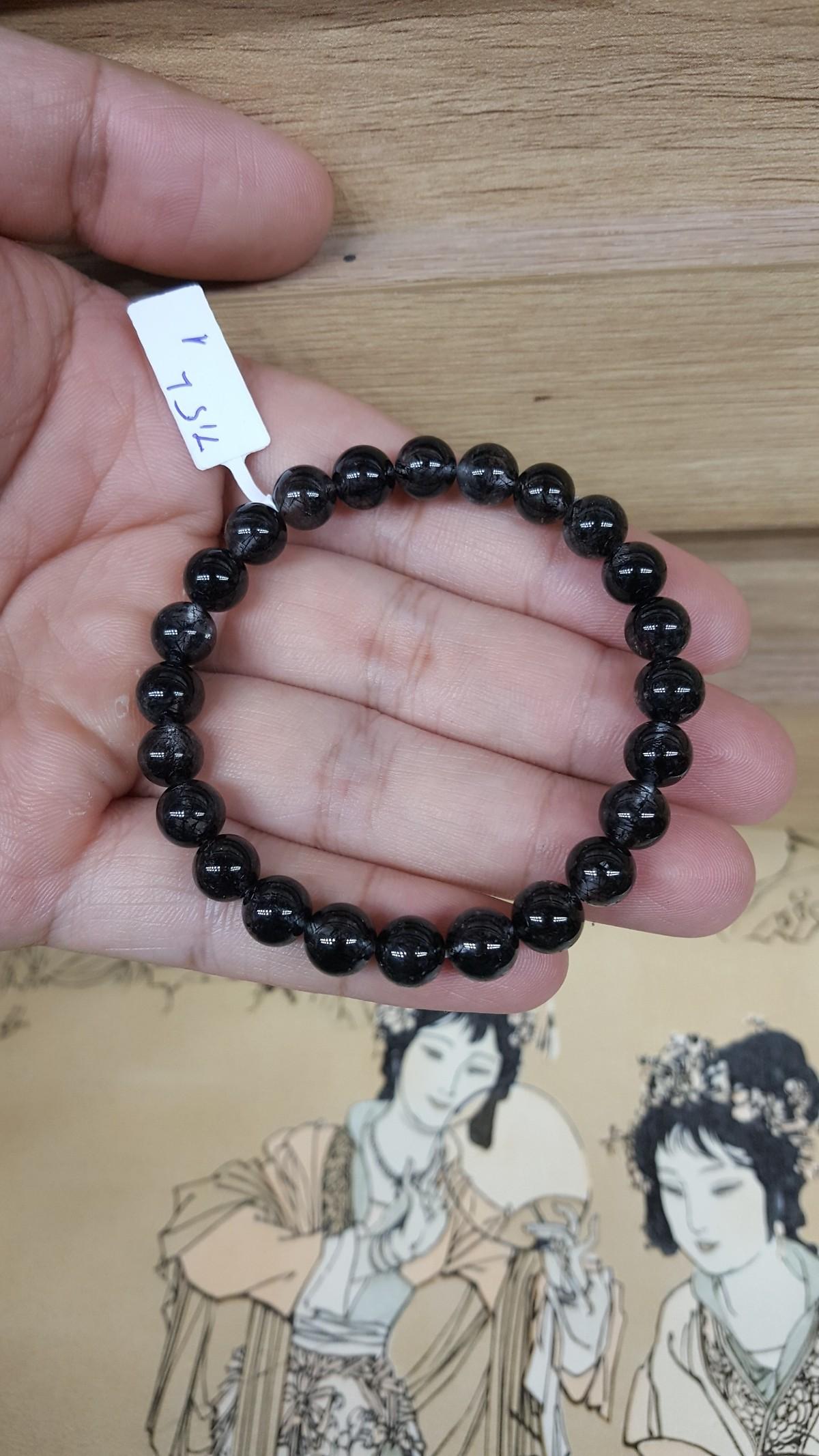 [FreeshipMAX] Vòng Tay Đá Thạch Anh Tóc Đen - BATDV001 - 7.5mm