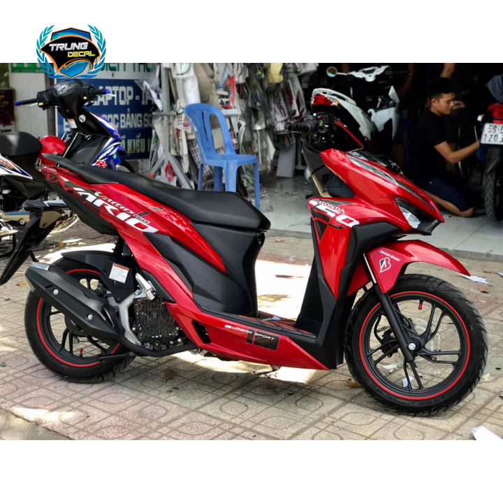 Tem rời xe vario 150 dán xe đỏ indo