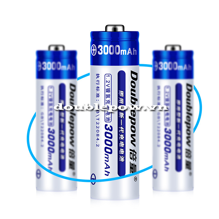 Pin tiểu sạc Doublepow AA 3000mAh dung lượng thật