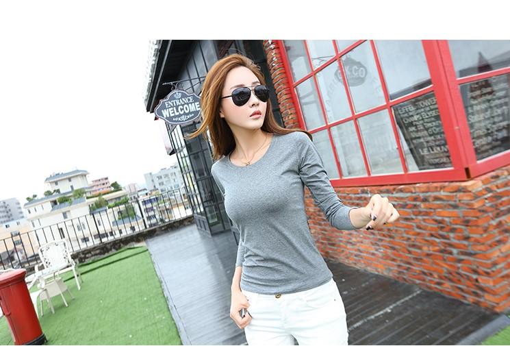 áo thun nữ, áo thun tay dài nữ Basic&Simple Mẫu Mới, Vải Dày Mịn