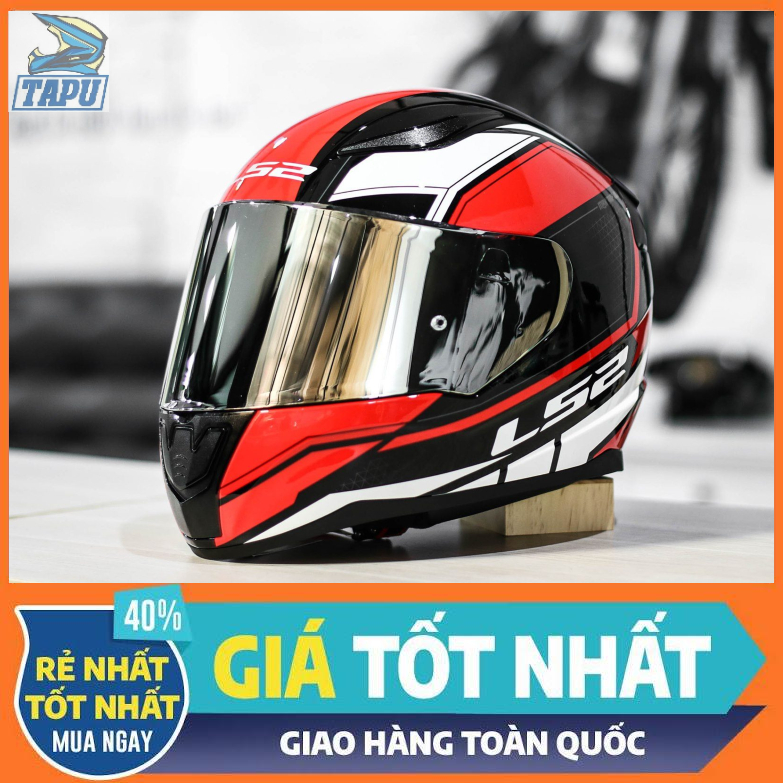 [CHÍNH HÃNG] MŨ BẢO HIỂM FULLFACE LS2 FF353 ĐỎ ĐEN TRẮNG