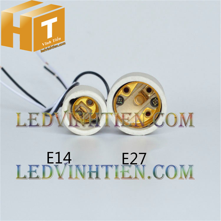 Đuôi đèn sứ E27, E14, cách điện tốt