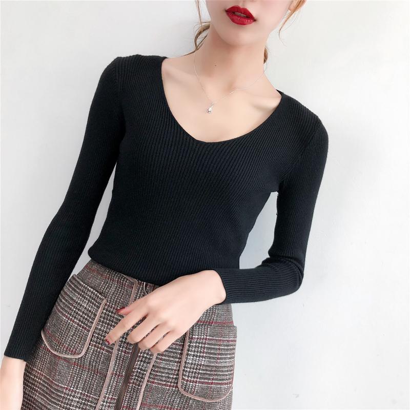 Áo Len Tăm Cổ Tim Tay Dài Cuốn Biên