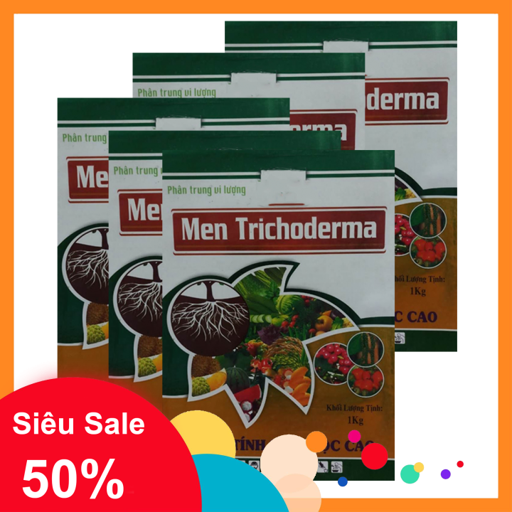 [HCM]Phân bón Men Trichoderma - Nấm vi sinh Trichoderma (Combo 3 bao mỗi bao 1 kg). Cung cấp chủng vi sinh vật có lợi  cung cấp trung vi lượng cho cây trồng. Cải tạo rễ ức chế nấm bệnh cải tạo mùn. Ủ rác thải. thành phân hữu cơ