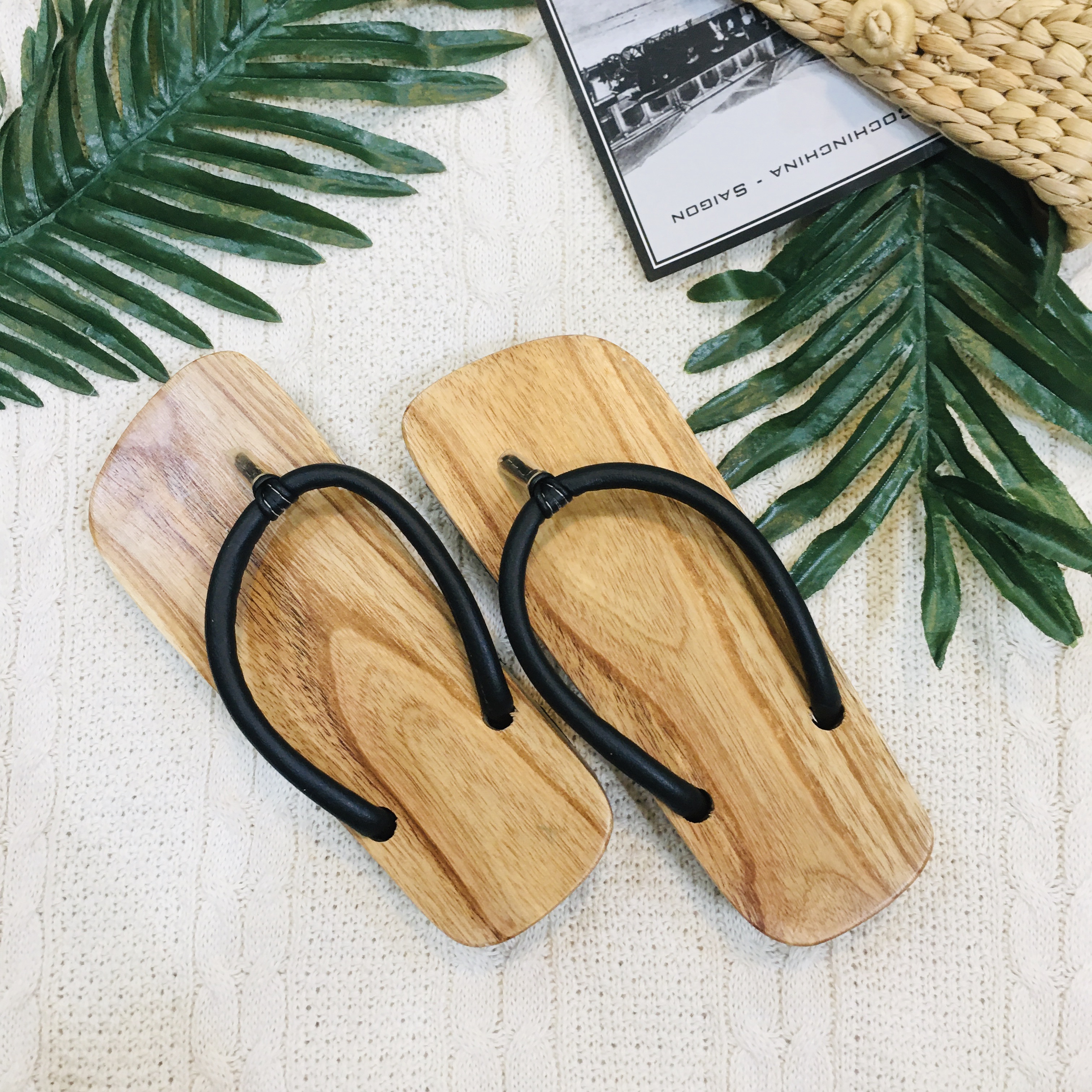 [HCM]GUỐC GỖ MỘC NAM NỮ QUAI CHÉO SÀI GÒN