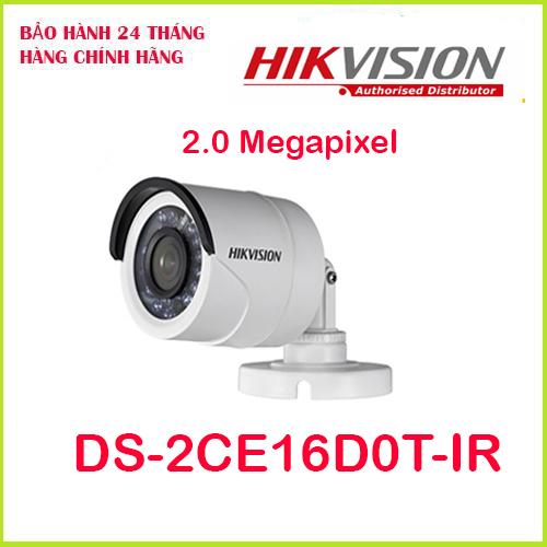 Camera HD-TVI hồng ngoại 2.0 Megapixel HIKVISION DS-2CE16D0T-IR