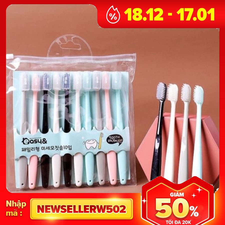 Sét 10 bàn chải xuất Nhật túi zip chăm sóc răng miệng hiệu quả, sản phẩm tốt với chất lượng và độ bền cao, cam kết giống như hình