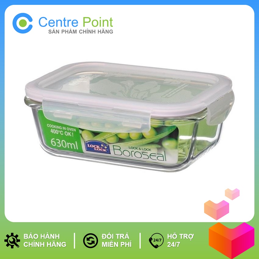 Hộp thủy tinh chịu nhiệt cao cấp Lock&Lock LLG428 630ml - Chất liệu cao cấp Kín khí Giúp giữ nhiệt và hơi tốt Không bám mùi