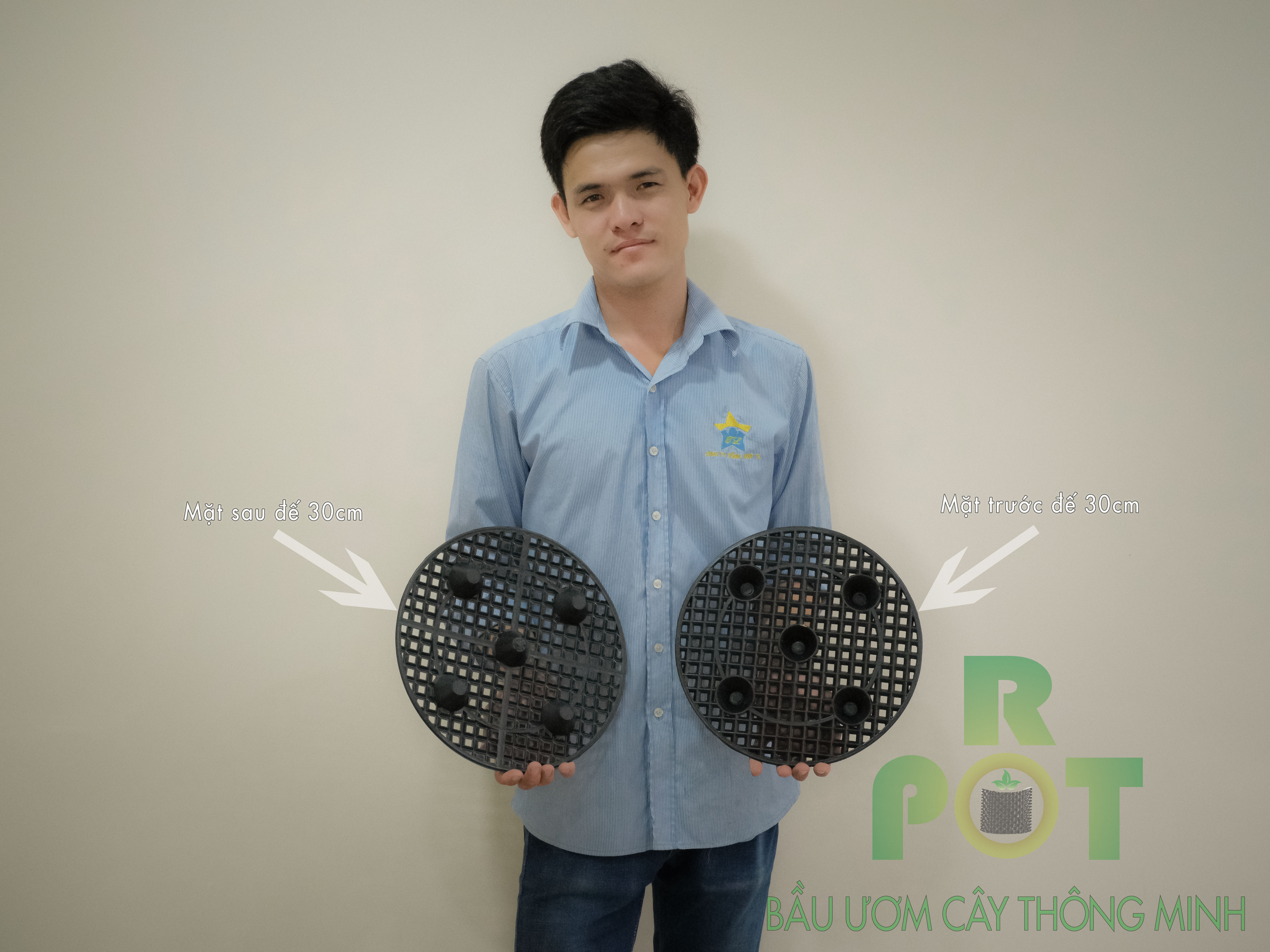 Đế lót bầu ươm cây thông minh ROPOT ĐK 30cm
