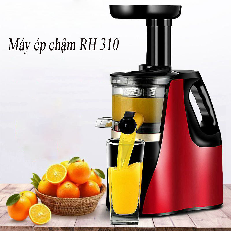 máy ép trái cây tốc độ chậm,máy ép cham,Máy ếp hoa quả chậm RH310-Ép rau củ quả 95% lượng nước dễ dàng và nguyên chất hơn-Máy nhập khẩu cao cấp bảo hành uy tín toàn quốc