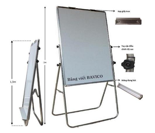 [HCM]Bảng Flipchart viết bút lông từ Hàn Quốc chân inox BẢNG VIẾT BAVICO KT 80x120 cm